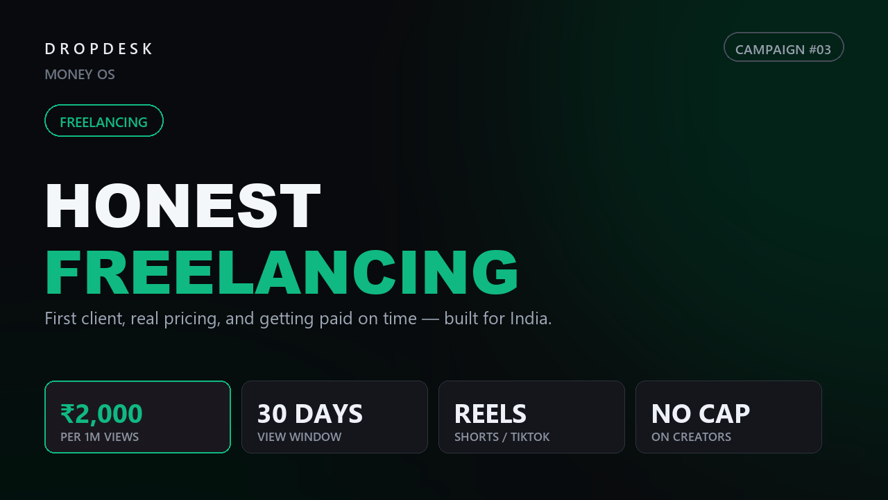 Money OS · Honest Freelancing